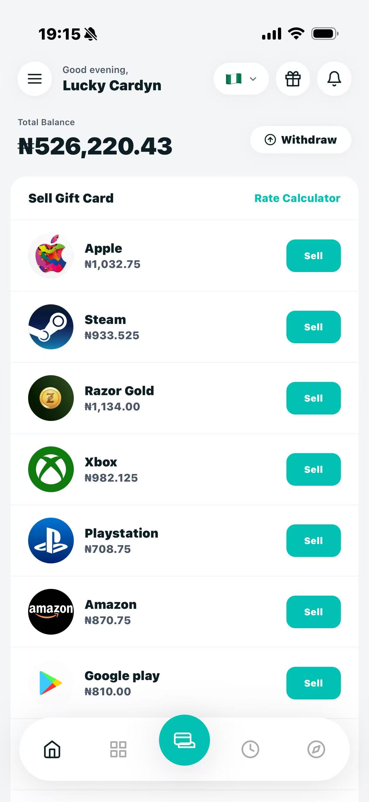 GiftCard4Naira App